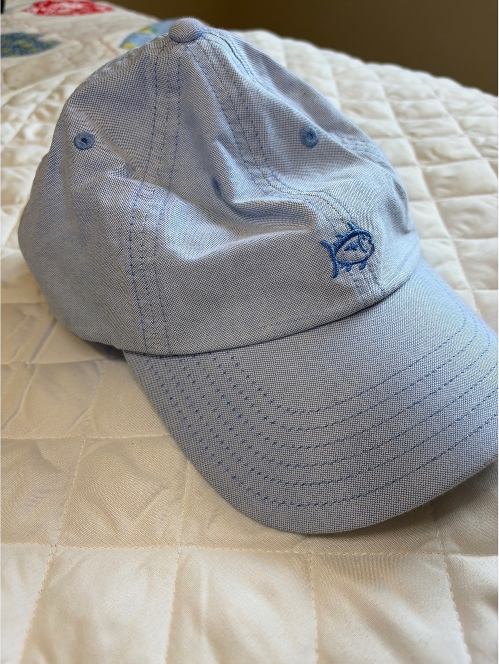 Southern Tide Mini Skipjack Ball Cap in baby blue